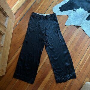 Acne Studios Silk Trousers - "Kat Satin PSS14" - Black - Size 36/S